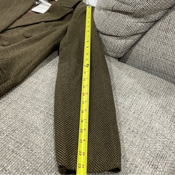 Brown Herringbone blazer in a tweed vintage inspired style dark academia jacket - Picture 14 of 15